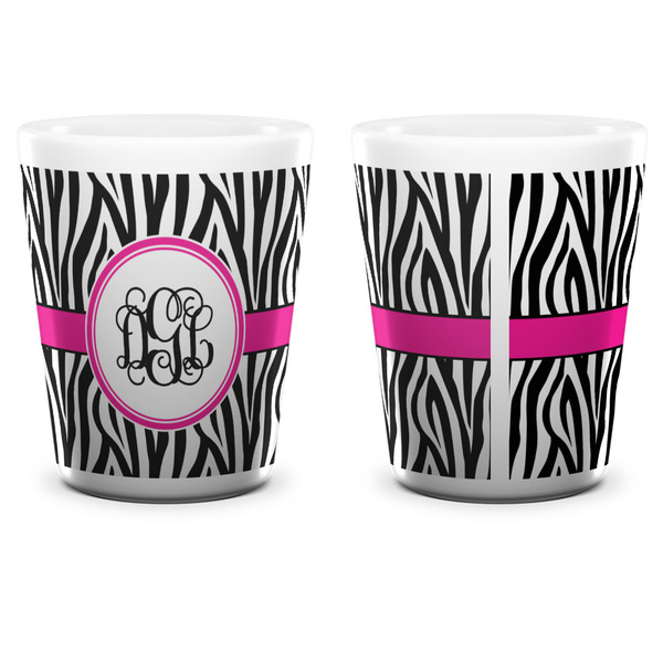 Zebra Print Shot Glass - White - APPROVAL
