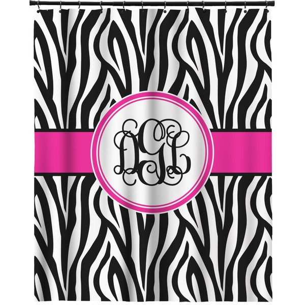 Custom Zebra Print Extra Long Shower Curtain - 70"x84" (Personalized)