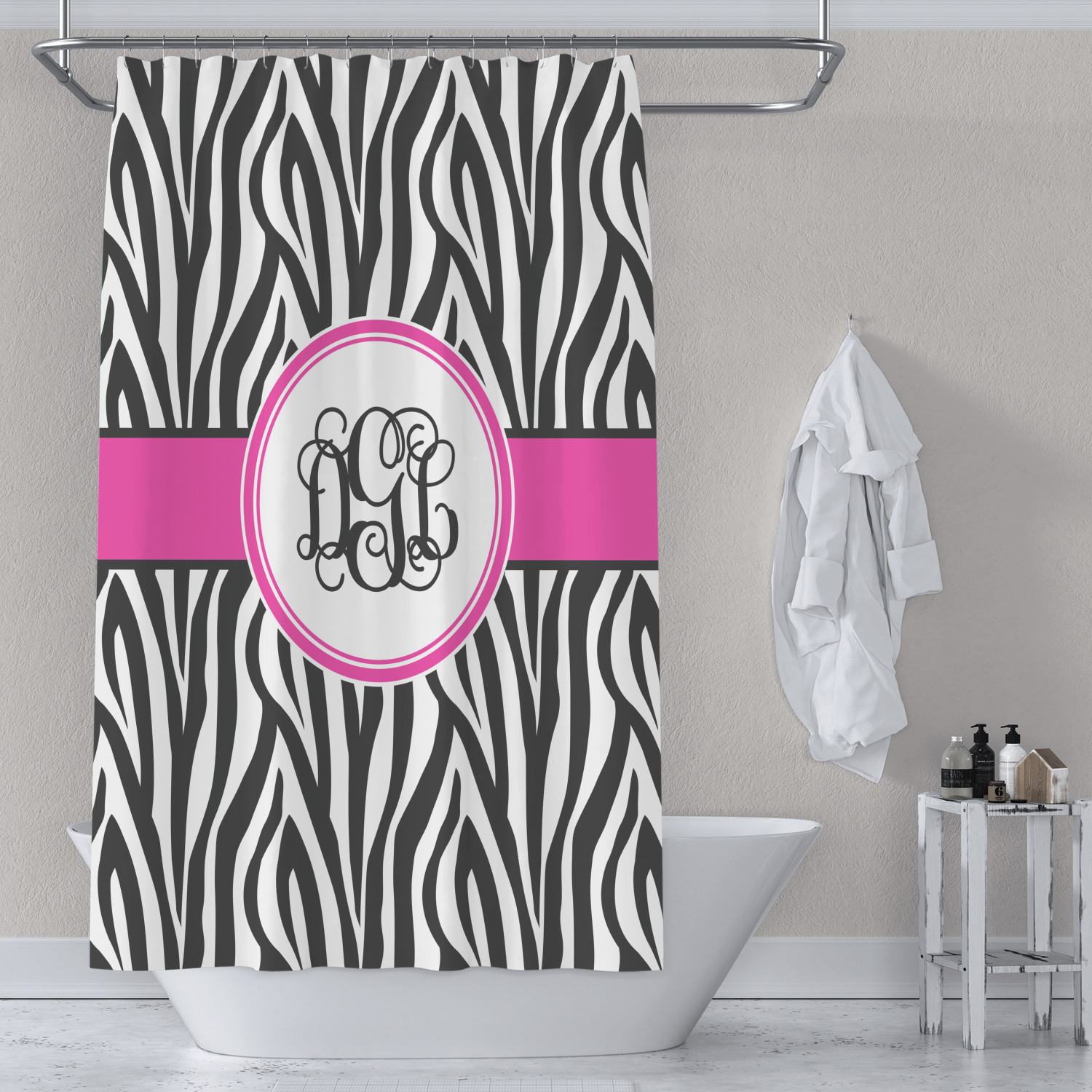Zebra Print Shower Curtain (Personalized) YouCustomizeIt