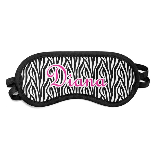 Custom Zebra Print Sleeping Eye Mask - Small (Personalized)