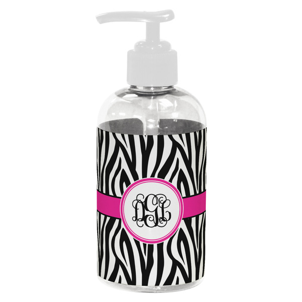 Zebra Print Small Liquid Dispenser (8 oz) - White