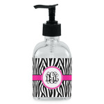 Zebra Print Glass Soap & Lotion Bottle - Single Bottle (Personalized)