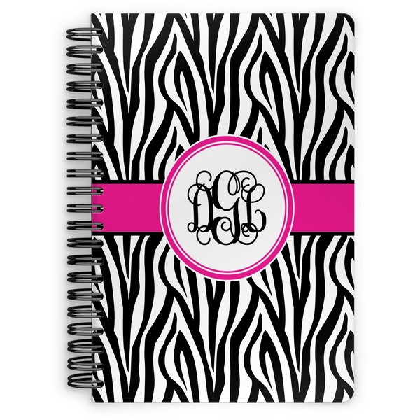 Custom Zebra Print Spiral Notebook (Personalized)