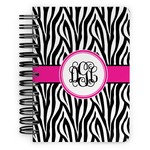 Zebra Print Spiral Notebook - 5x7 w/ Monogram