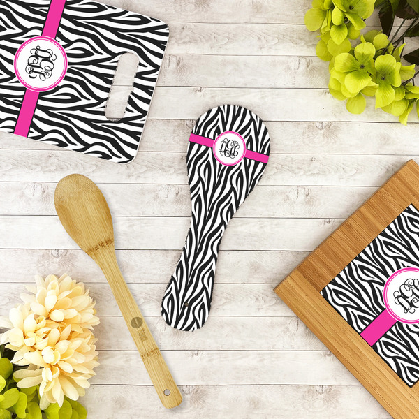 Zebra Print Spoon Rest Trivet - LIFESTYLE