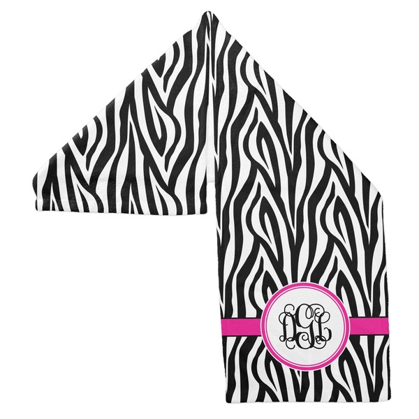 Zebra Print Sports Towel Folded - Both Sides Showing