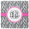 Zebra Print Square Rubber Backed Coaster (Personalized)