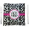Zebra Print Glass Square Lunch / Dinner Plate 9.5" (Personalized)