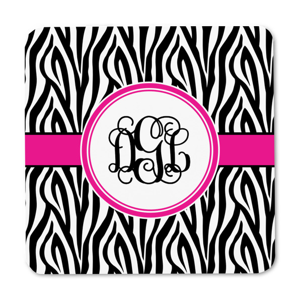 Zebra Print Square Fridge Magnet - FRONT