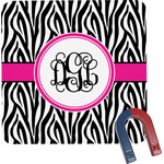 Zebra Print Square Fridge Magnet (Personalized)