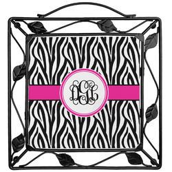 Zebra Print Square Trivet (Personalized)