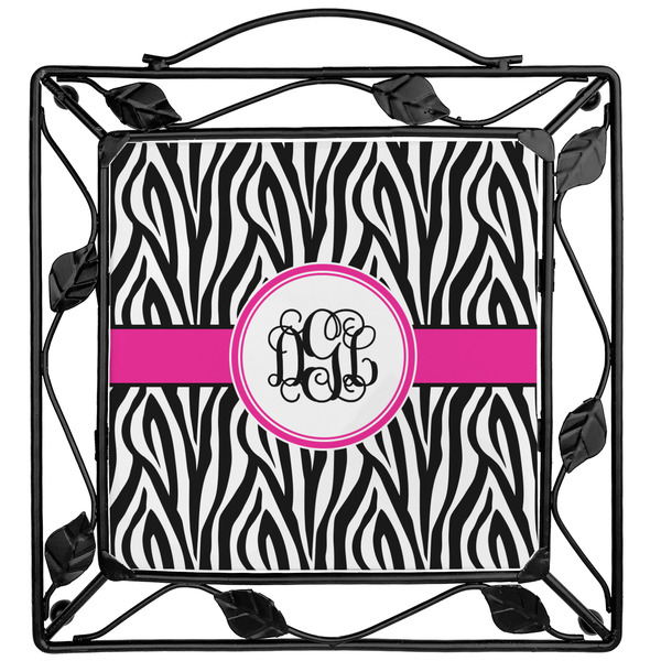 Custom Zebra Print Square Trivet (Personalized)