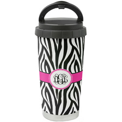Zebra Print Stainless Steel Coffee Tumbler (Personalized)