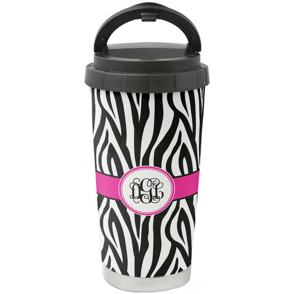 Custom Zebra Print Stainless Steel Coffee Tumbler (Personalized)