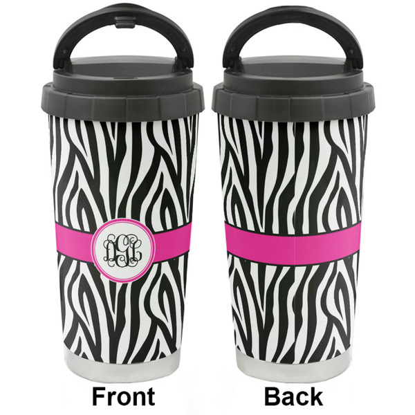 Zebra Print Stainless Steel Travel Cup - Apvl