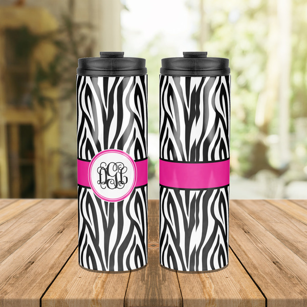 Zebra Print Stainless Steel Tumbler - Lifestyle
