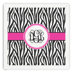 Zebra Print Paper Dinner Napkins (Personalized)