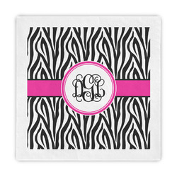 Zebra Print Standard Decorative Napkins (Personalized)
