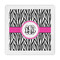Zebra Print Standard Decorative Napkins (Personalized)