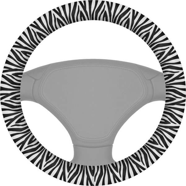Custom Zebra Print Steering Wheel Cover