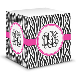 Zebra Print Sticky Note Cube (Personalized)
