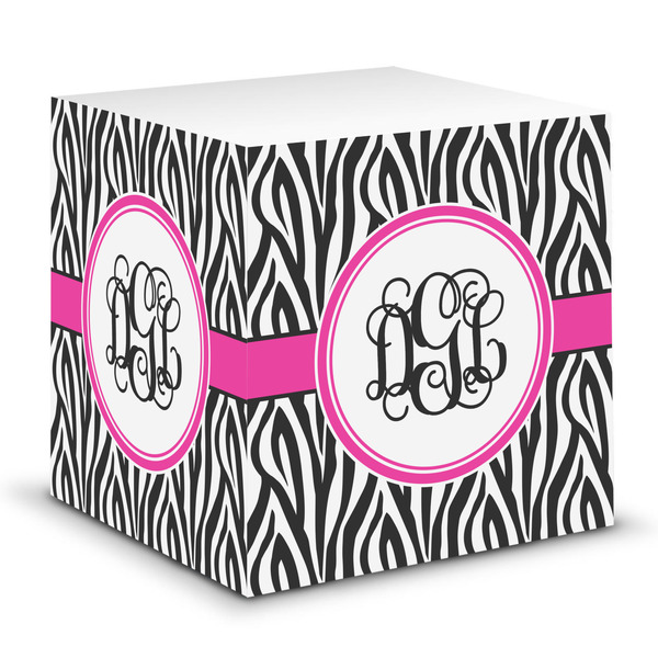 Custom Zebra Print Sticky Note Cube (Personalized)