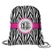 Zebra Print Drawstring Backpack