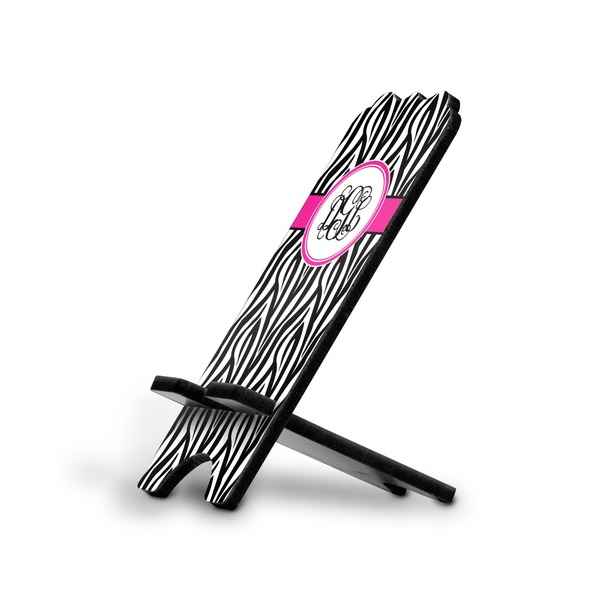 Custom Zebra Print Stylized Cell Phone Stand - Large (Personalized)