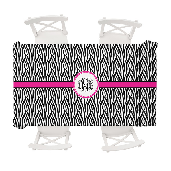 Custom Zebra Print Tablecloth - 58"x102" (Personalized)