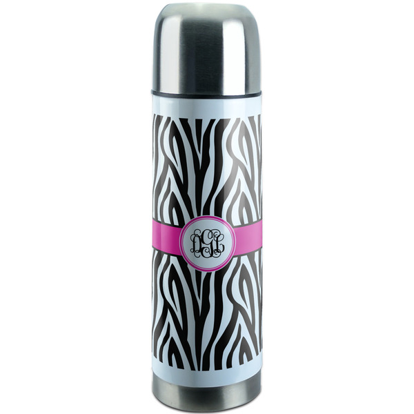 Custom Zebra Print Stainless Steel Thermos (Personalized)