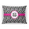 Zebra Print Rectangular Throw Pillow Case - 12"x18" (Personalized)
