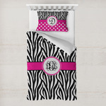 Zebra Print Toddler Bedding w/ Monogram