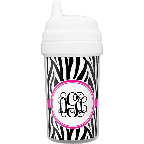 Custom Zebra Print Toddler Sippy Cup (Personalized)