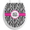 Zebra Print Toilet Seat Decal (Personalized)
