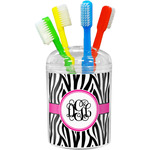 Zebra Print Toothbrush Holder (Personalized)