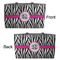 Zebra Print Tote w/Black Handles - Front & Back Views