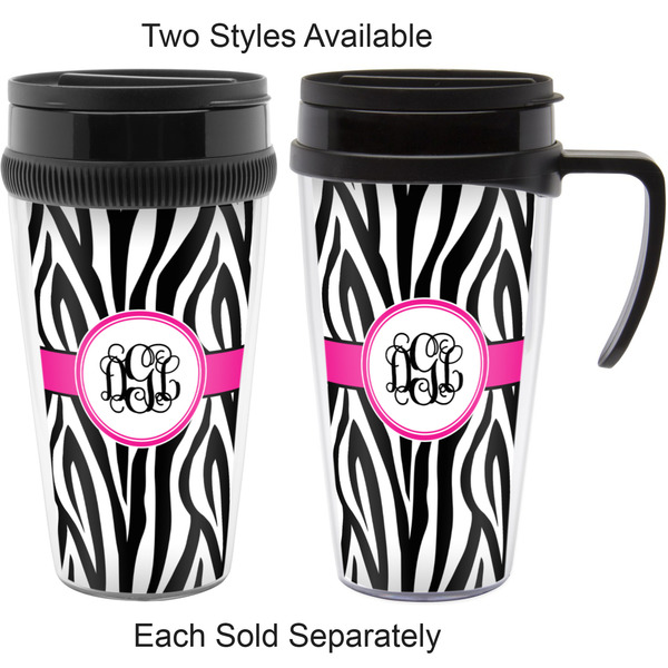 Zebra Print Travel Mugs - with & without Handle