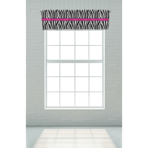 Zebra Print Valance - On window