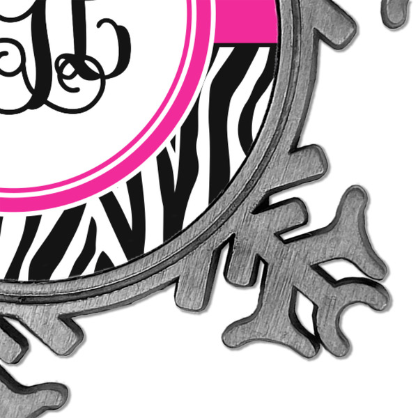 Zebra Print Vintage Snowflake - Detail