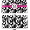 Zebra Print Vinyl Check Book Cover - Front and Back