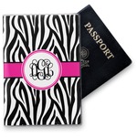 Zebra Print Vinyl Passport Holder (Personalized)