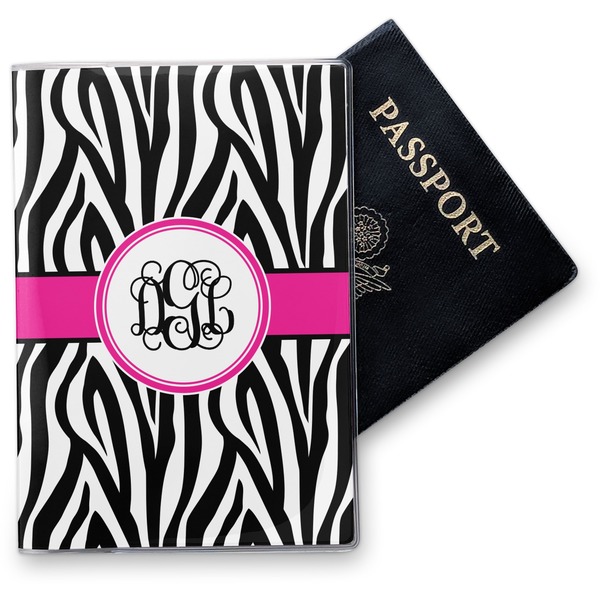 Custom Zebra Print Vinyl Passport Holder (Personalized)