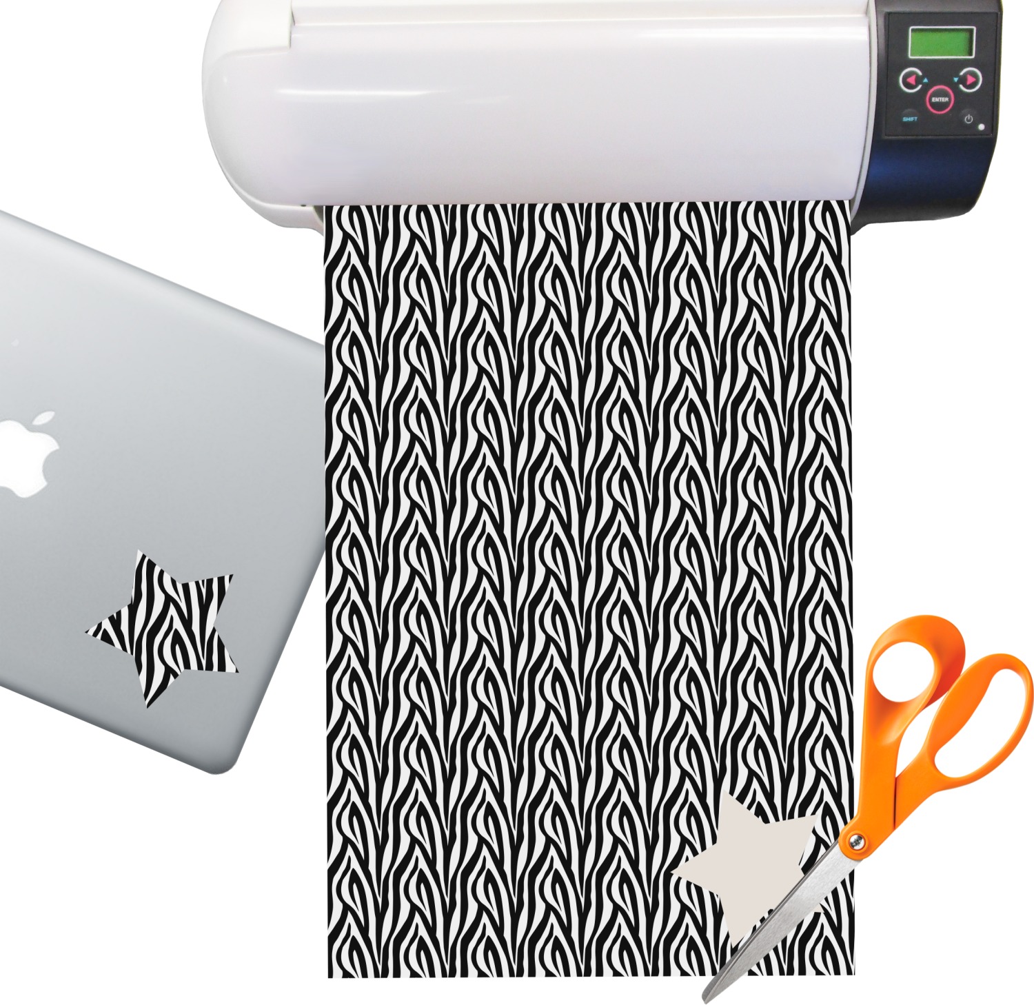 zebra print sticker vinyl sheet permanent youcustomizeit