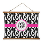 Zebra Print Wall Hanging Tapestry - Wide (Personalized)