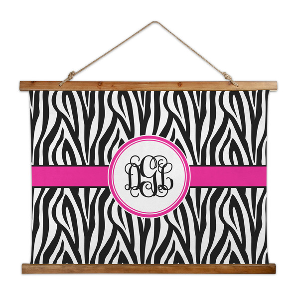 Custom Zebra Print Wall Hanging Tapestry - Wide (Personalized)