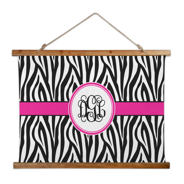 Custom Zebra Print Wall Hanging Tapestry - Wide (Personalized)
