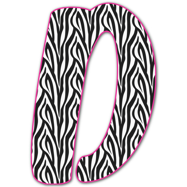 Custom Zebra Print Letter Decal - Large (Personalized)
