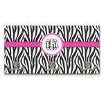 Zebra Print Wall Mounted Coat Rack (Personalized)