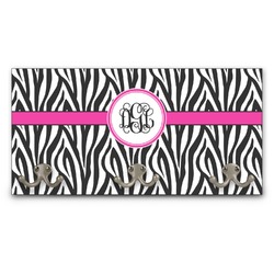 Zebra Print Wall Mounted Coat Rack (Personalized)