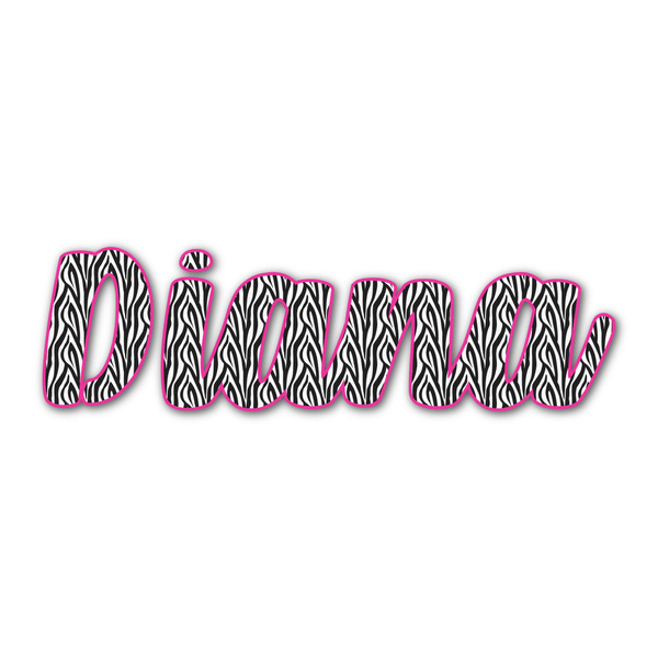 Custom Zebra Print Name/Text Decal - Large (Personalized)
